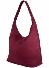 Bordo Renk Büyük Boy Süet Kadın Çanta