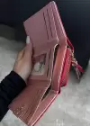 Bordo Renk Deri Kadın Cüzdan