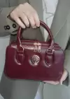 Bordo Renk Kadın Deri Çanta
