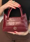 Bordo Renk Kadın Deri Çanta