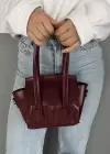 Bordo Renk Kadın Deri Çanta