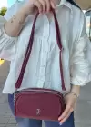 Bordo Renk Kadın Deri Çanta