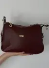 Bordo Renk Kadın Deri Çanta
