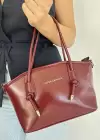 Bordo Renk Kadın Deri Çanta