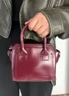 Bordo Renk Kadın Deri Çanta
