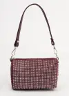 Bordo Renk Taşlı El Ve Omuz Çantası