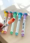 Canavar Figürlü 6lı Fosforlu Kalem Set