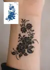 Çiçek Figürlü 12 Saat Sonra Kararan Geçici Dövme Tattoo