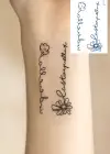 Çiçek Figürlü 12 Saat Sonra Kararan Geçici Dövme Tattoo