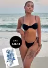 Çiçek Figürlü 12 Saat Sonra Kararan Geçici Dövme Tattoo