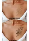 Çiçek Figürlü 12 Saat Sonra Kararan Geçici Dövme Tattoo