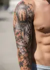 Çiçek Figürlü 12 Saat Sonra Kararan Geçici Kol Dövme Tattoo