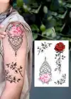 Çiçek Figürlü Geçici Dövme Tattoo