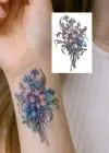 Çiçek Figürlü Mini Dövme Tattoo