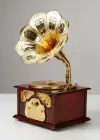 Dekoratif Gramafon Müzik Kutusu