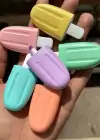 Dondurma Figürlü 6lı Fosforlu Kalem Set