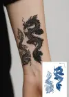 Ejderha Figürlü 12 Saat Sonra Kararan Geçici Dövme Tattoo