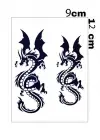 Ejderha Figürlü 12 Saat Sonra Kararan Geçici Dövme Tattoo