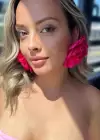 Fuşya Renk Çiçek Figürlü Küpe (Çift)