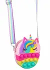 Fuşya Renk Unicorn Figürlü Çocuk Pop-İt Çanta