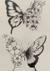 Geçici 2li Kelebek Figürlü Dövme Tattoo