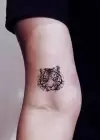 Geçici Aslan Figürlü Dövme Tatto