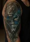 Geçici Aslan Figürlü Dövme Tattoo