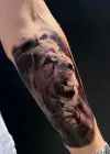Geçici Aslan Figürlü Dövme Tattoo