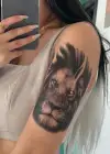 Geçici Aslan Figürlü Dövme Tattoo