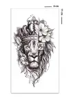 Geçici Aslan Figürlü Mini Dövme Tattoo