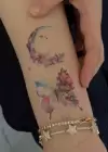 Geçici Ay Ve Kelebek Figürlü Mini Dövme Tattoo