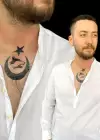 Geçici Ayyıldız Kurt ve Türk Yazılı Dövme Tattoo