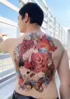 Geçici Balık Modelli Sırt Dövme Tattoo