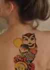 Geçici Baykuş Dövme Tattoo