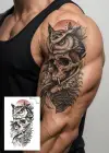 Geçici Baykuş Figürlü Dövme Tattoo