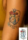 Geçici Çapa Figürlü Mini Dövme Tattoo