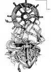 Geçici Çapa Figürlü Mini Dövme Tattoo