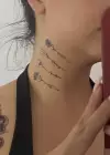 Geçici Çiçek Figürlü Dövme Tatto