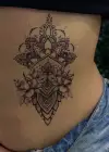 Geçici Çiçek Figürlü Dövme Tattoo