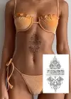Geçici Çiçek Figürlü Dövme Tattoo