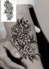 Geçici Çiçek Figürlü Dövme Tattoo