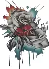 Geçici Çiçek Figürlü Dövme Tattoo