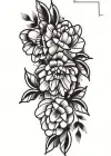 Geçici Çiçek Figürlü Dövme Tattoo