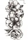 Geçici Çiçek Figürlü Dövme Tattoo