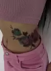 Geçici Çiçek Figürlü Dövme Tattoo