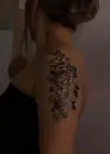 Geçici Çiçek Figürlü Dövme Tattoo