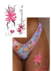 Geçici Çiçek Figürlü Dövme Tattoo