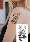 Geçici Çiçek Figürlü Mini Dövme Tattoo