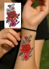Geçici Çiçek Figürlü Mini Dövme Tattoo
