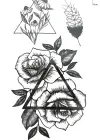 Geçici Çiçek Figürlü Mini Dövme Tattoo